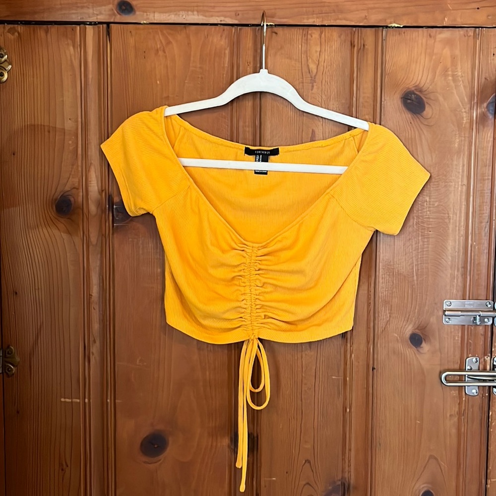 Scrunched Tie Crop Top